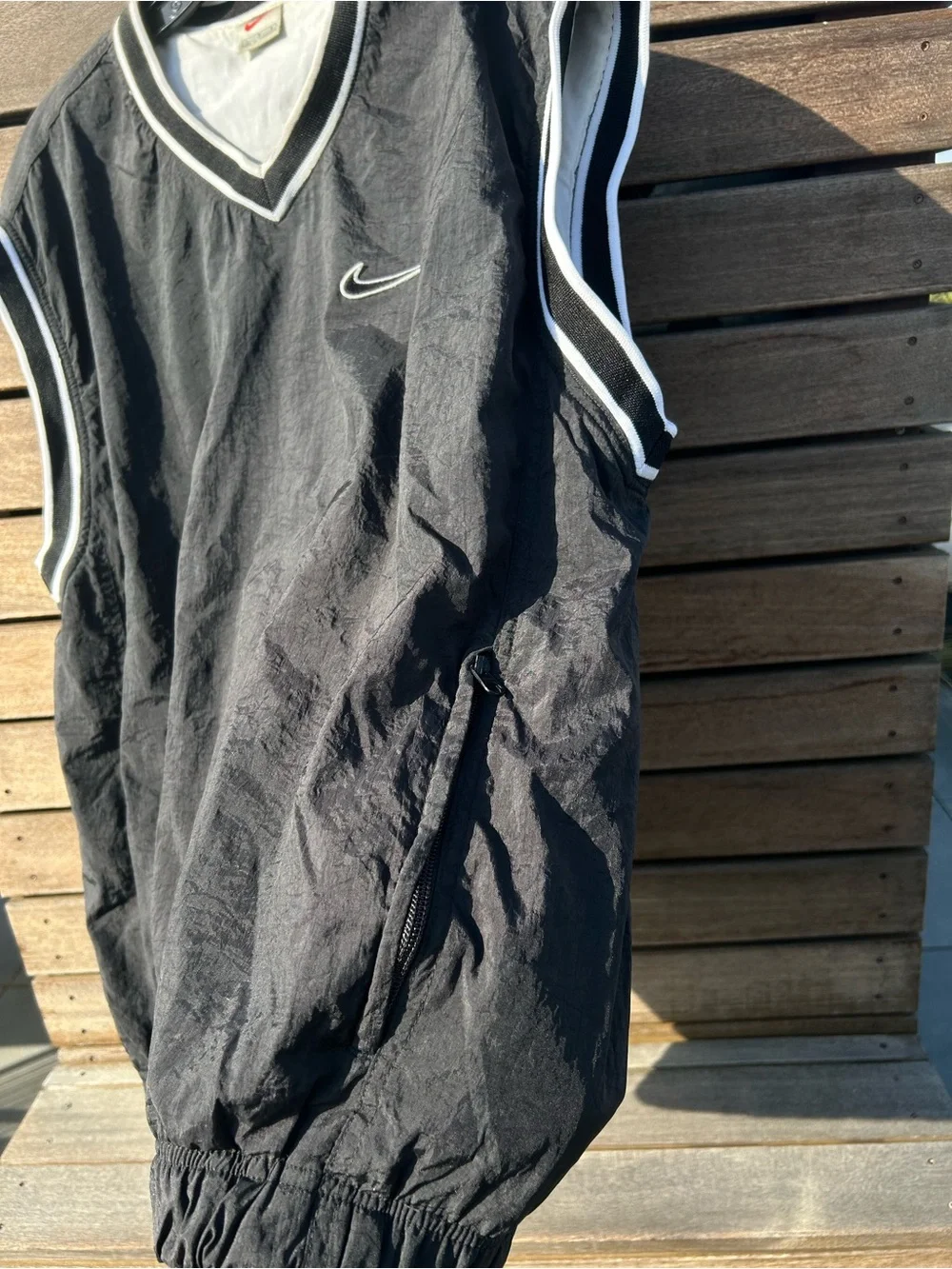 90’s Vintage Nike Golf Nylon Track Pullover Vest Windbreaker | Size Large